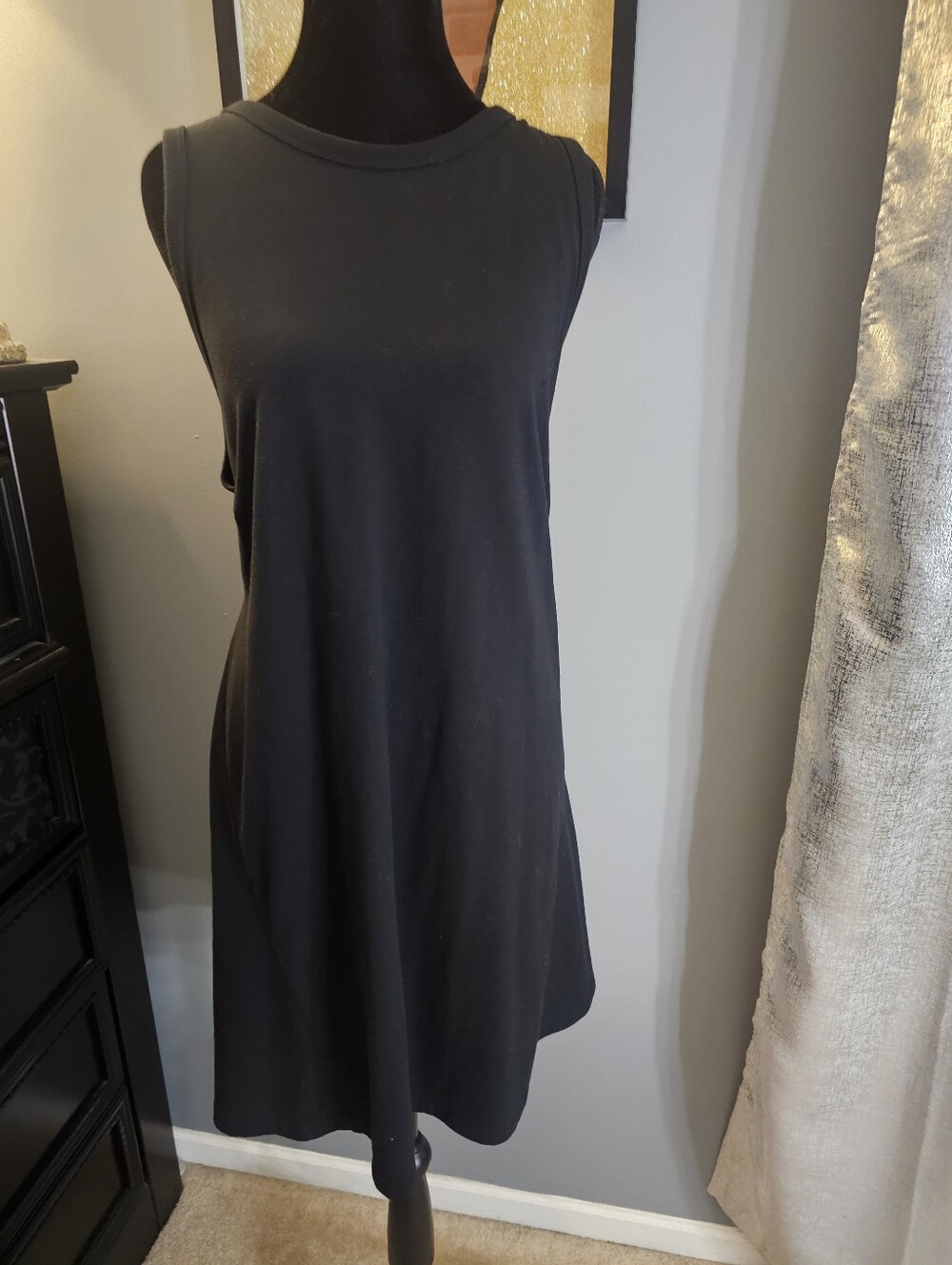 a new day Black Sleeveless Mini Shift Dress